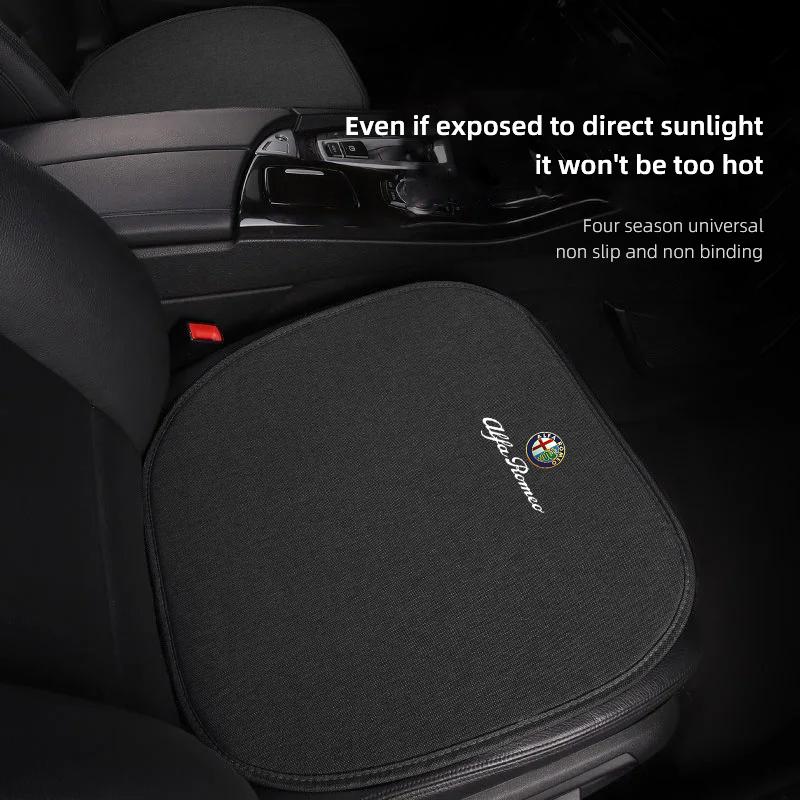 Keychain Car Seat Blcak Cushion Breathable Protector Pad Auto Interior For Alfa Romeo 159 166 Spider Giulia Giulietta 156 Mito