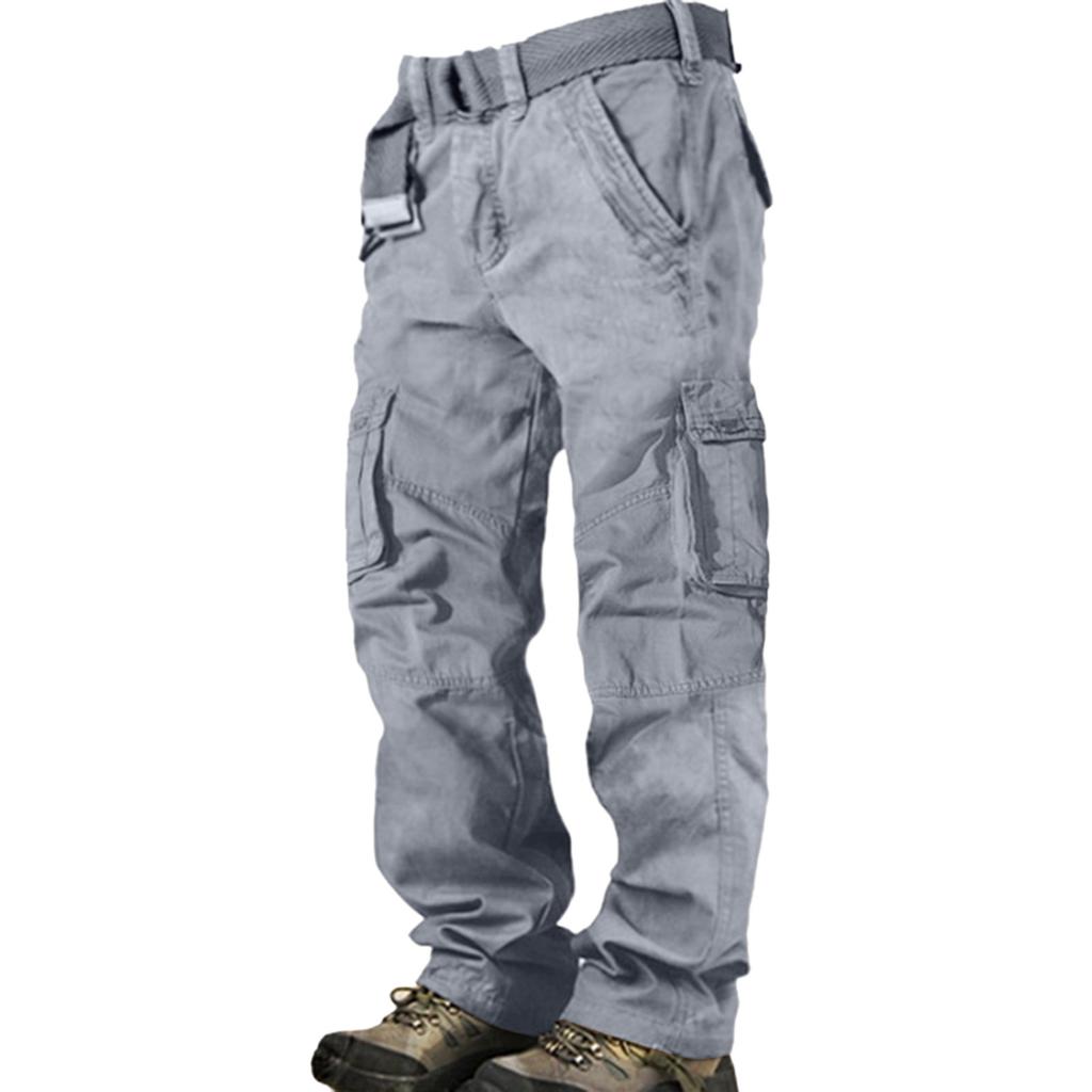 Men's Color Multi-Pocket Work Pants Men's Casual Fashion Work Pants