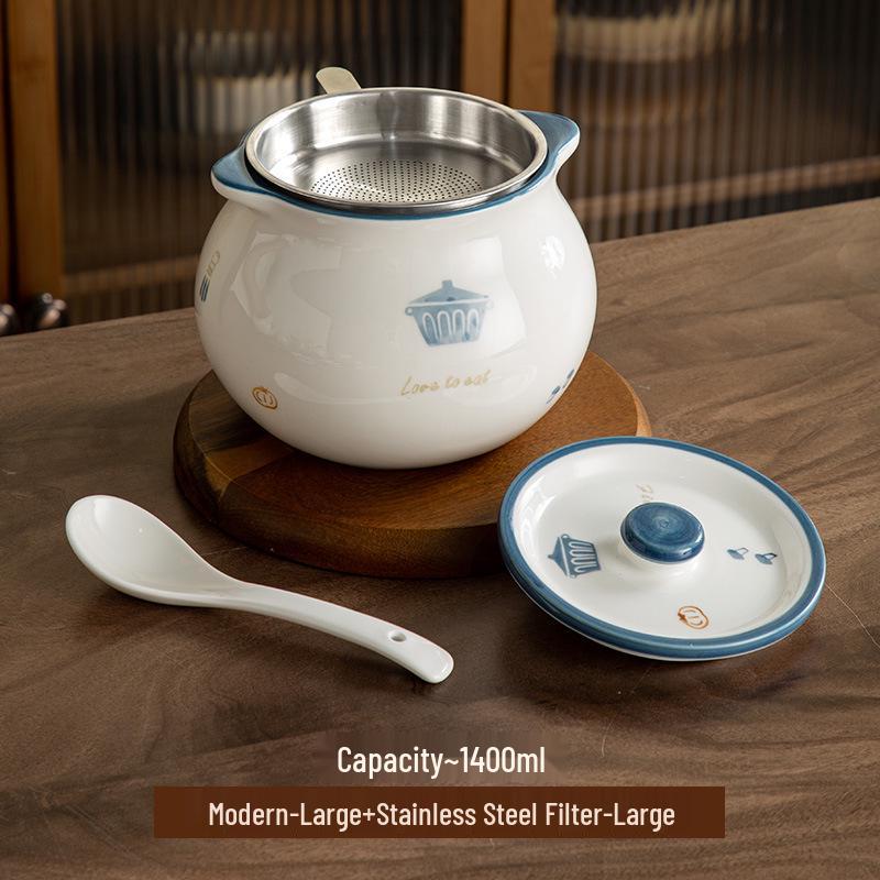 Japanese Ceramic Seasoning Jar with Lid and Spoon - Cute, High-Temperature Resistant Storage for Your Kitchen