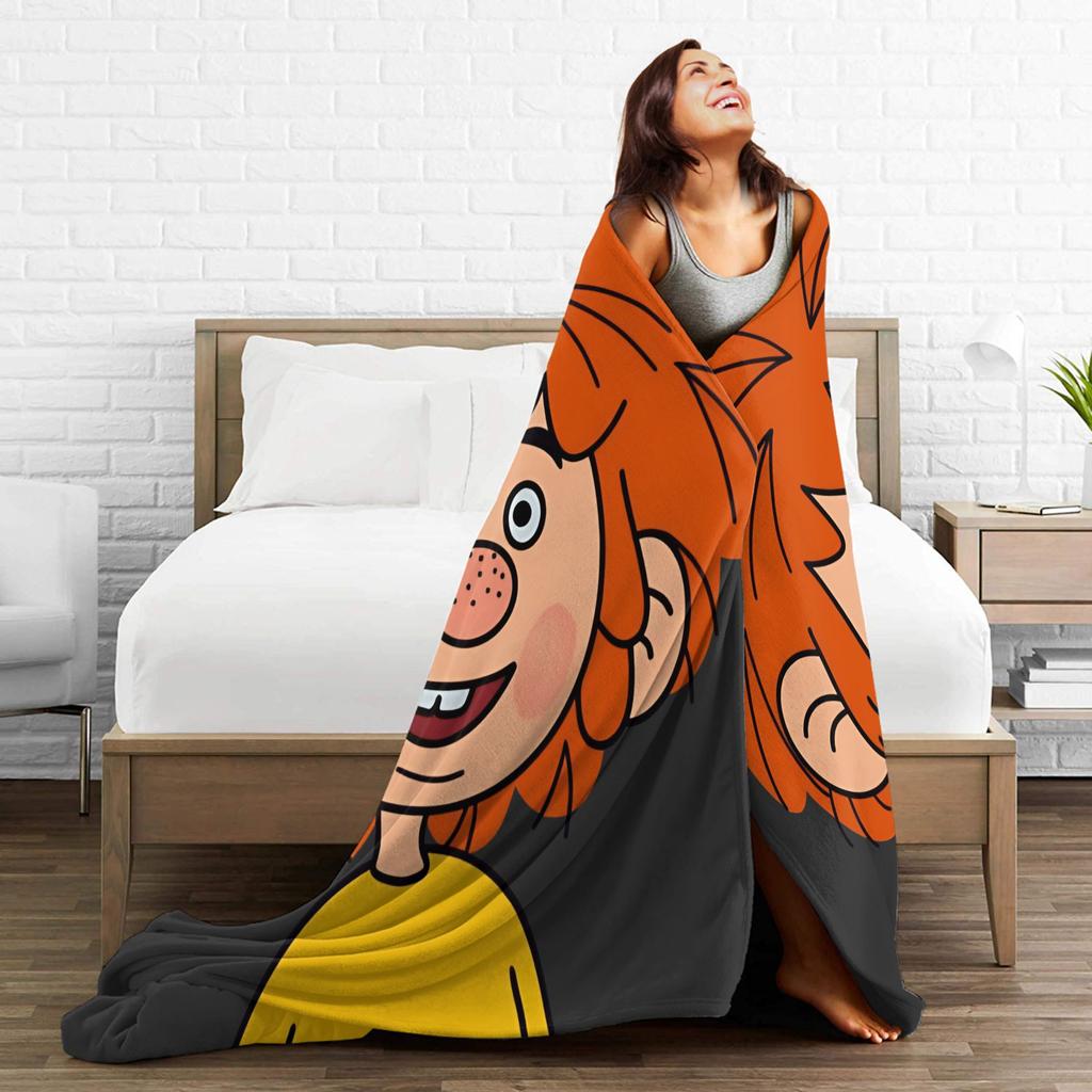 Warm Soft BlanketsGirls Boys Decorative P-Pumuckl Bedding Throws Flannel Bedspread For Couch Chair Fluffy Sofa Bed Cover
