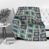 Geometric Square Pattern Blanket Throw Soft Cozy Sofa Bed Decorative Throw Blanket Gift