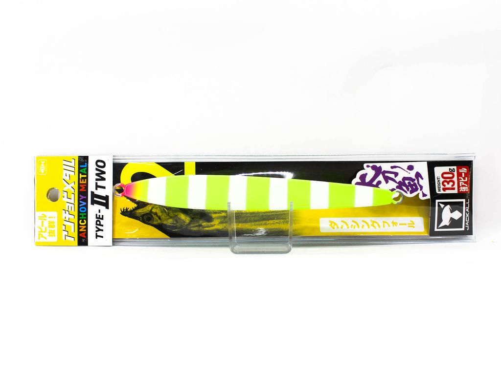 Jackall Metal Jig Anchovy Type 2 Slow Slide 130 grams Chart Glow (7059)