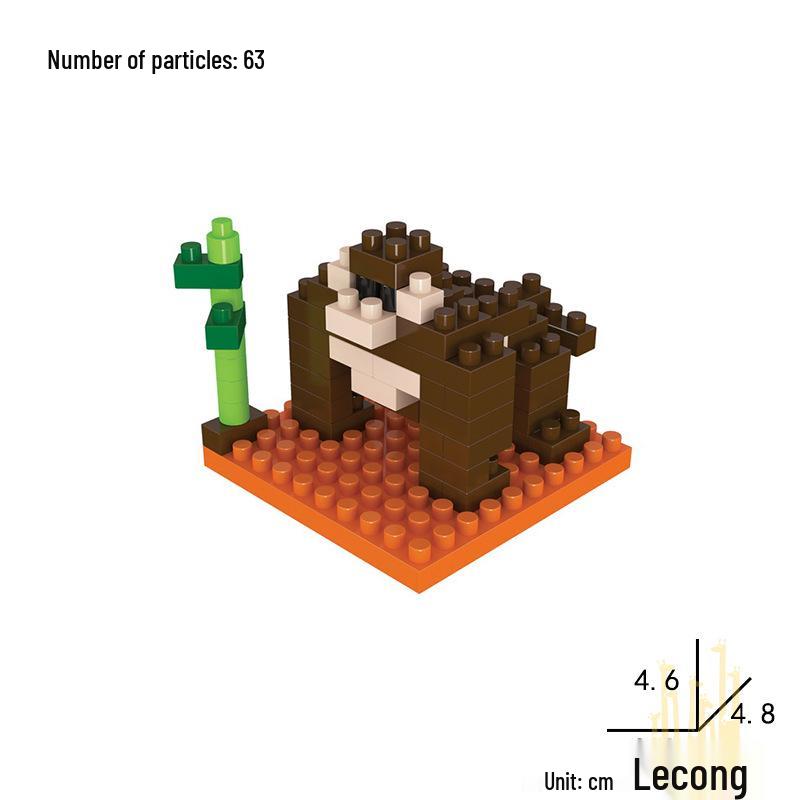 

Leboyu Cartoon Animal Building Blocks: Cute Pet Educational Toys for Kids. 6.5×6.5×6.5 cm