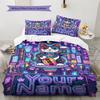 Name Custom Maneki-Neko Pattern Bedding Set Quilt Cover Pillowcase Home Decor Gift (1 * duvet cover + 2 * pillowcase, without core)