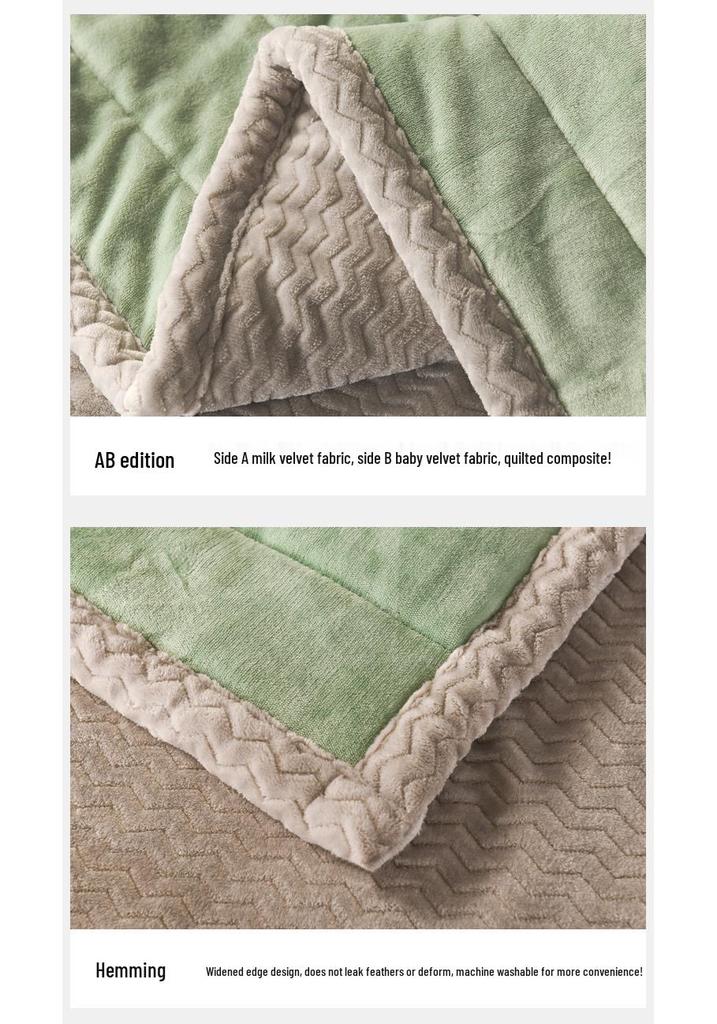 AB Version Milk Velvet Multifunctional Winter Shawl and Blanket - Thick, Warm, Double-Sided Velvet