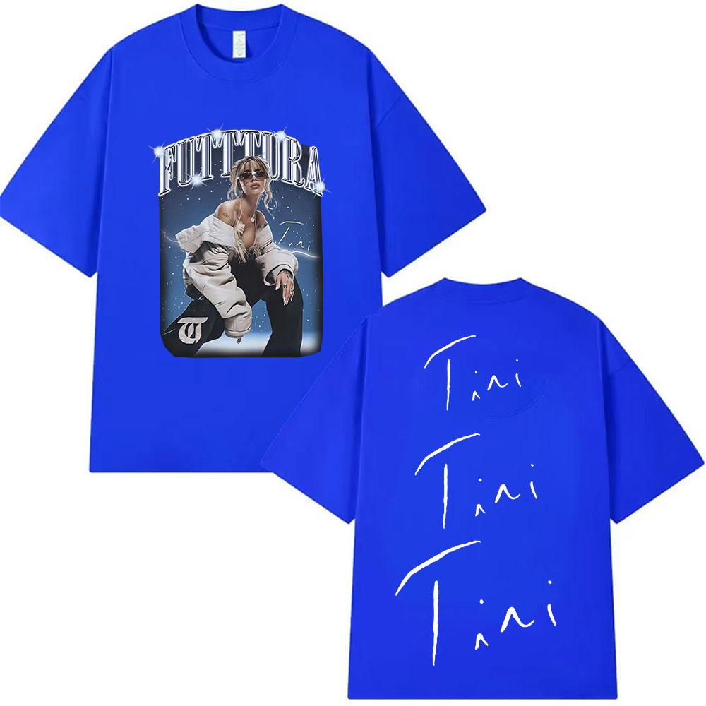Singer TINI STOESSEL Futtura Tour New Album Graphic Tshirts Unisex Women Casual Hiphop Short Sleeve Cotton Tees Streetwear