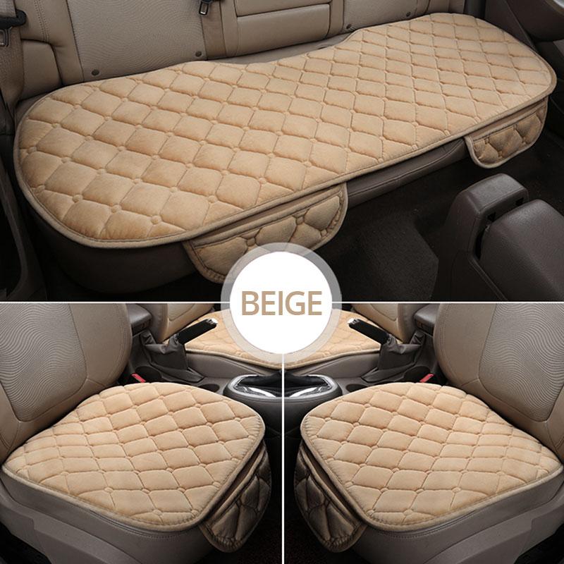 SEAMETAL Plush Car Seat Covers Set Warm Car Seat Cushion Winter Auto Seat Protector for SUV Sedan Hatchback