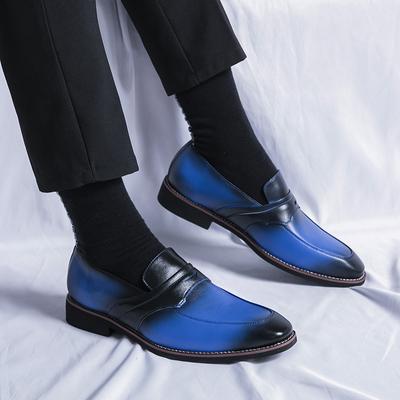 British Fashion Loafers Leather Shoes Size 38~48 Mens Dress Shoes Handmade Leather Wedding Oxfords Business Dating Formal Shoes