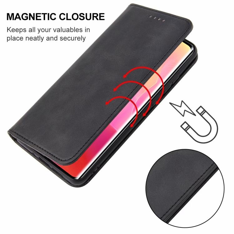 Xiaomi Mi Note 10 Lite მაგნიტური დახურვის ტელეფონის ტყავის ქეისისთვის