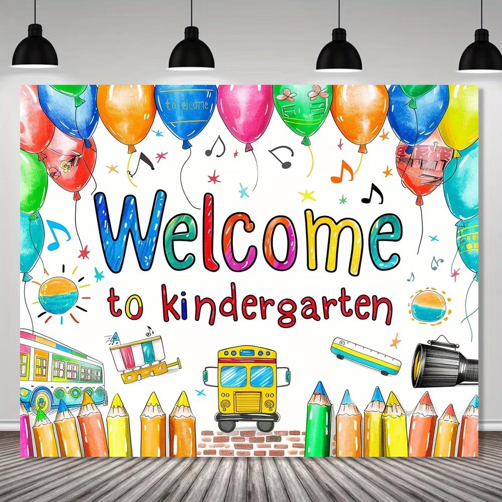 Multi Functional Polyester Background for Kindergarten Parties Perfect for First Day School Photos and Decorations