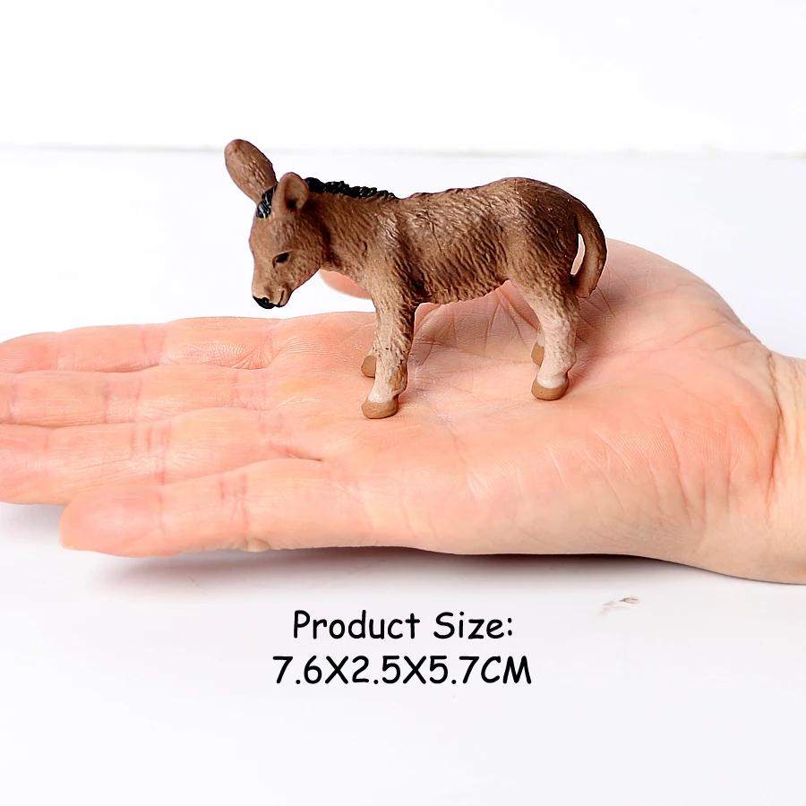 Modellino Asino Animali Giocattolo Figure Animali della Fattoria Action Figure Anime Regali per Bambini Giocattoli per Bambini Giochi Decorazioni Natalizie