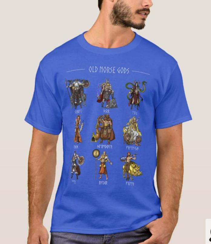 Ancient Scandinavian Mythology Old Norse Gods Design TShirt Summer Cotton ONeck Short Sleeve Mens T Shirt New S3XL