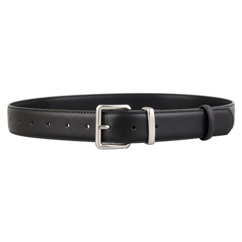 Minimalist Leather Womens Waist Belt With Pin Closure For Daily Style