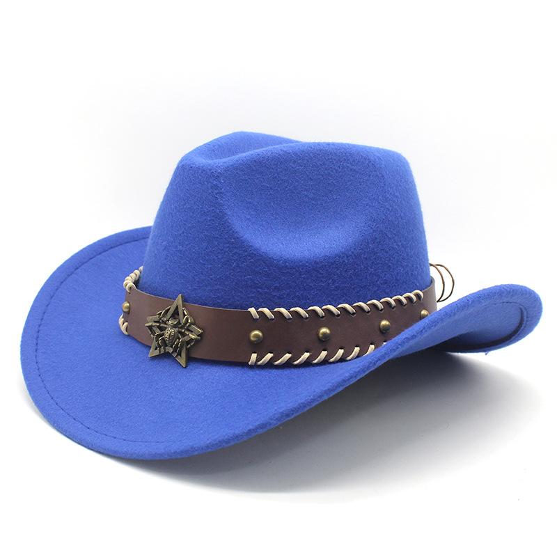 Ethnic Topper Hat Western Cowboy Hat Jazz Hat Felt Hat Wool Hat Men And Women