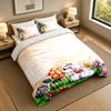 3-Piece Bed Sheet Set with Diddl Design, 1 Flat Sheet and 2 Pillowcases for Bedroom