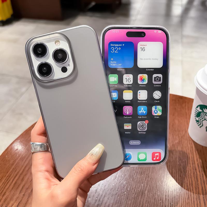 Ultra Thin Transparent Hard Back Cover Case For iPhone 15 14 Plus 13 12 Pro Max Matte PC Clear Shell Coque Apple 13 Shockproof