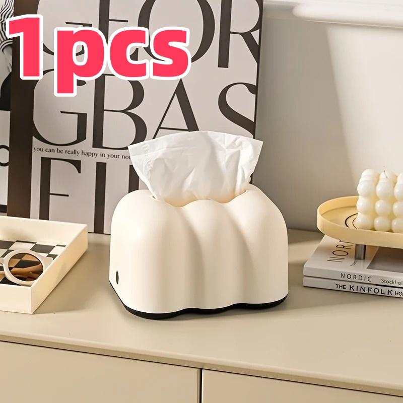 Luxury Creative Tissue Box Milk Cloud Living Room Wall Mounted Car Use Paper Towel Holder Ornament Elegant Design Home Storage