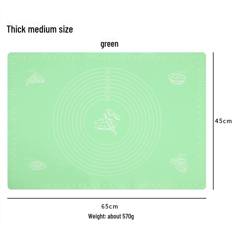 Large Non-Slip Silicone Kneading and Rolling Pad - Thick, Non-Stick Baking Mat
