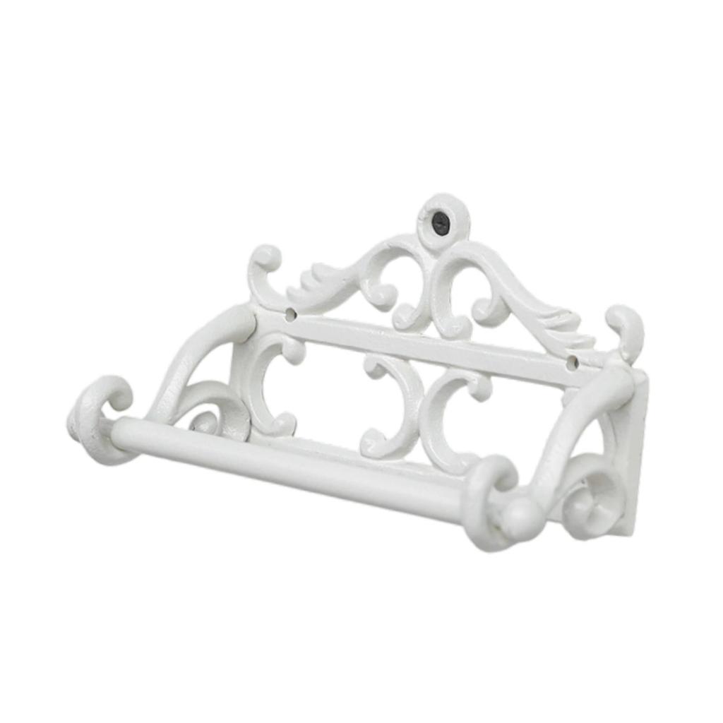 Decorative Iron Toilet Paper Holder/Roll Dispenser, Easy Installation, Retro Towel Holder for