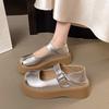 With Skirt Round Head Japanese Jk Jane Small Leather Shoes Women's Autumn 2025 New Platform Mary French Retro Single Shoes