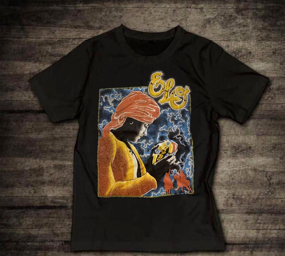 Vtg Electric Light Orchestra Band Cotton S234XL Unisex Black Shirt S
