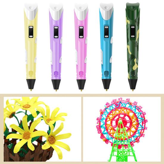 Printing Pen Filament 3D Painting Pen with LED Display Kids DIY 3D