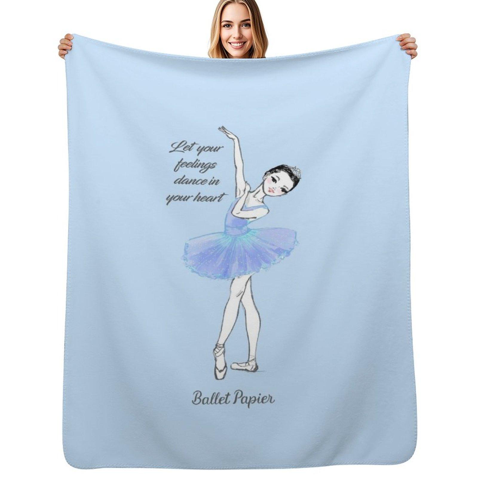 Let Your Feelings Dance Throw Blanket All Season Lightweight Soft Blanket for Bed Size: 75*100cm, Weight: 230 GSM