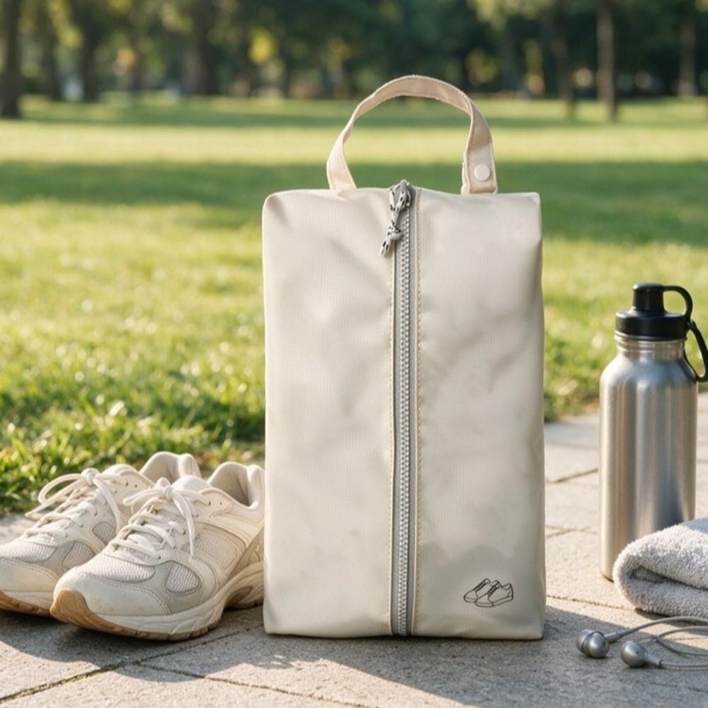 Foldable Waterproof Shoe Storage Bag Dust-proof Oxford Cloth Shoes Pouch Lightweight with Zipper Shoes Organizer for Home
