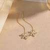 Snowflake Elegant Tassel Ear Cuff Stud Earrings Premium Sweet Nature Tiny Ear Accessories
