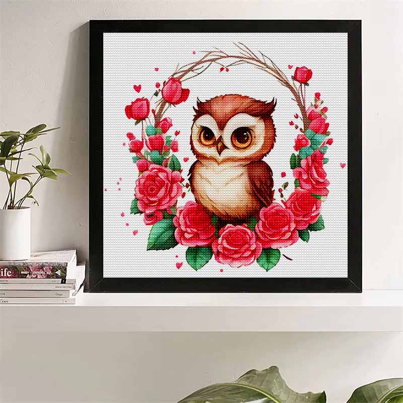 New Arrival 5D DIY Full Circle Diamond Painting "Painted Owl" Embroidery Cross Stitch Home Decor Gift