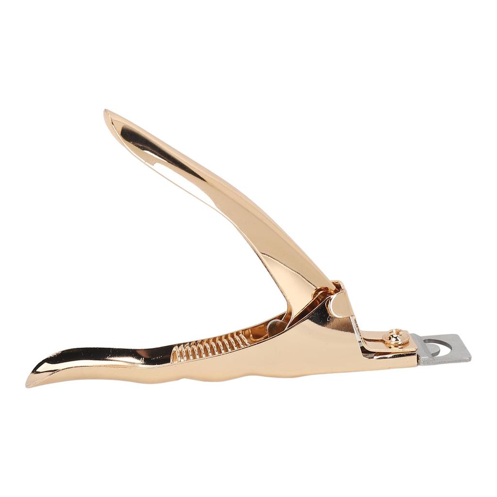 Nail Tip Cutter U Shape DIY Trimming Stainless Steel Portable Nail Tip Groomer for Beauty Salon Gold