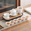 Elegant Gold Inlaid Jade Porcelain Kung Fu Tea Set