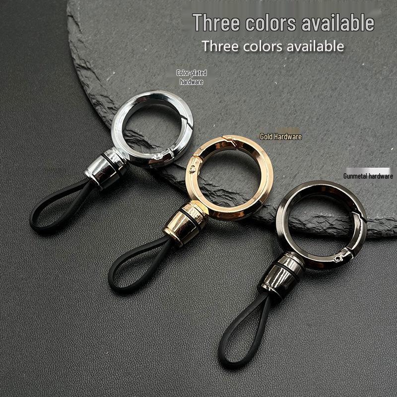 Simple Alloy Car Keychain Pendant for Men & Women – Anti-Loss Lanyard for Keys