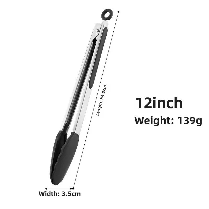 1pc Professional Steak Tongs Heat-Resistant and Easy-Clean Steak Tongs,Salad and BBQ Dishwasher