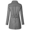 Men's Mid-Length British Style Wool Trench Coat with Belt for Autumn/Winter