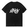Happy Artistic Fonts Printing Tshirt For Men Wowen Cotton Summer Comfortable Breathable ShortSleeved Tops Tees