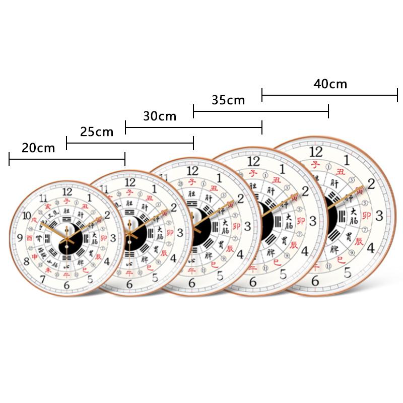 8inch 20cm Feng Shui Wall Clock Traditional Chinese Medicine Art Wall Decor Tai Chi Bagua Wealth and Good Lucky Home Decoration