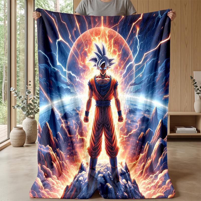 Naruto Printed Flannel Blanket Skin Friendly Warm Decorative Throw for Indoor Couch Bed Daily Use