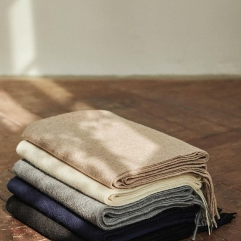 

J VINEYARD WOOL MUFFLER GRAY