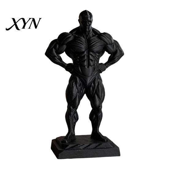 Study Room Figurine 3D Printed Muscle Man Figurine, Funny Muscular Desktop Sculpture, Matte Texture Sculpture Collectible Gym Fitness Statue, Gift for