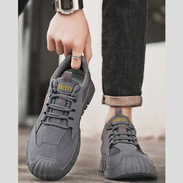 Chaussures de travail pour hommes 2025 automne nouveau à semelle épaisse résistant à l'usure respirant chaussures de protection du travail pour hommes chaussures de sport décontractées chaussures décontractées