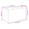 Storage Bench In Grey Sonoma 82 X 42 X 45 Cm Particleboard