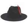 Wind Jazz Hat Square Ribbon Top Hat Gentleman Lady Woolen Hat Felt Hat Hat