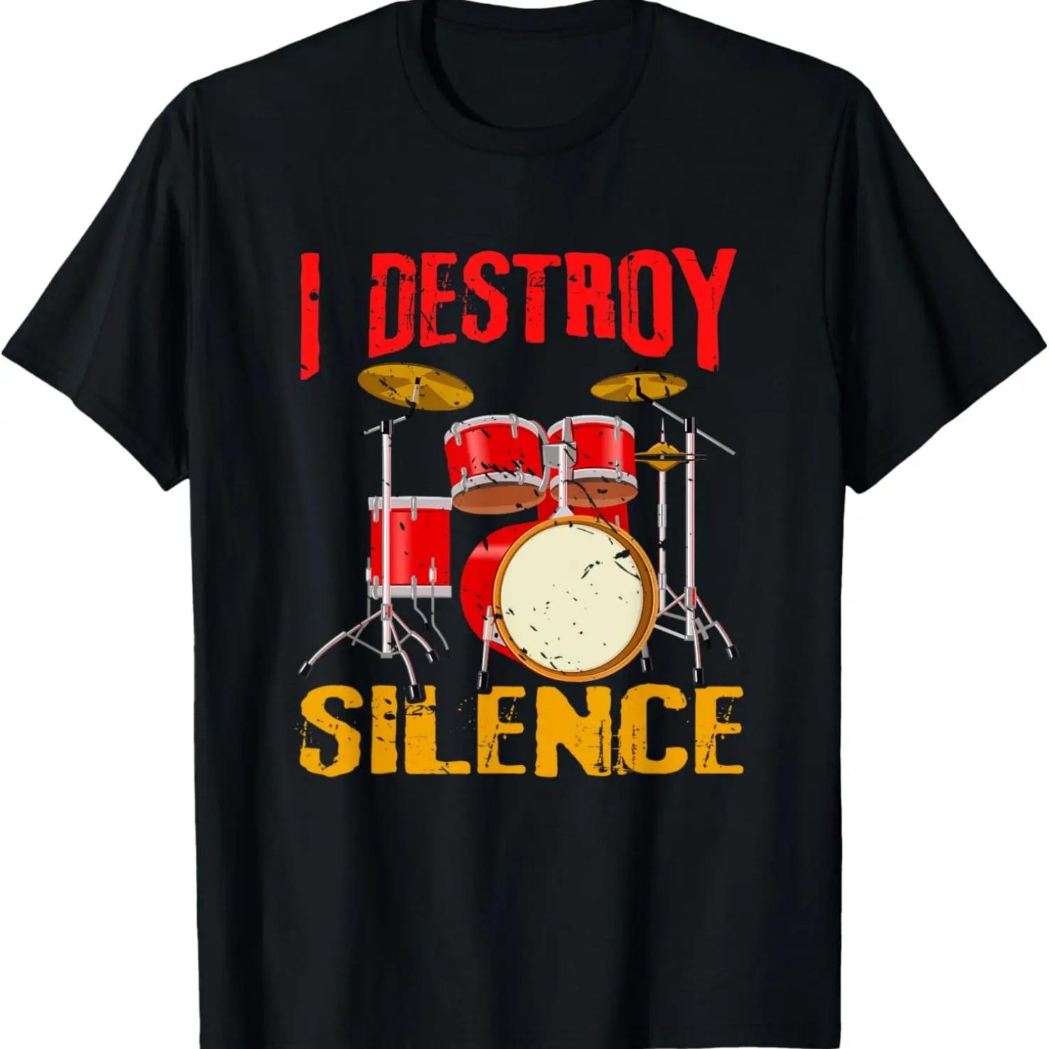 Funny Drummer Rock Musician Gift Idea Drums T-Shirt S