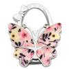 Foldable Sturdy Butterfly Purse Hook Colorful Glitter Metal Frame Table Bag Holder for Cafe Bar Outdoor Use