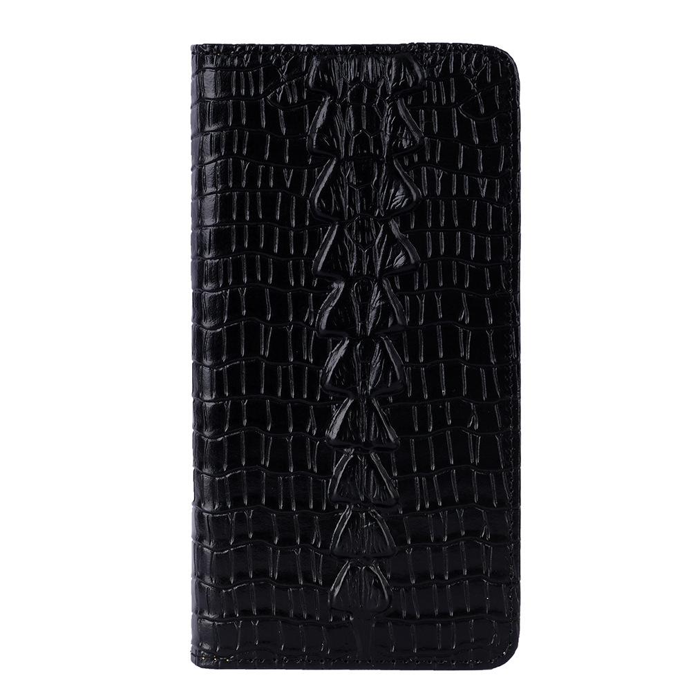 Crocodile Pattern Top Layer Cowhide Flip Wallet Phone Case for Xiaomi Poco C81X Poco X7 Civi 3 Shockproof Protective Cover