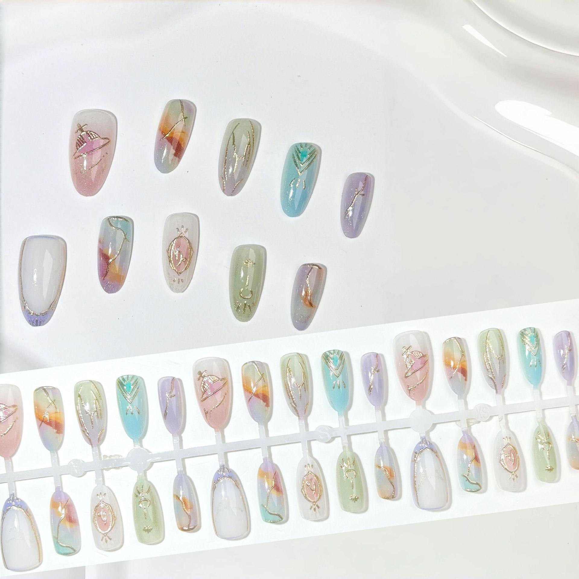 

Galaxy Ombre Gilt Nail Art Patches - Cool, Sweet Xiaohongshu Style