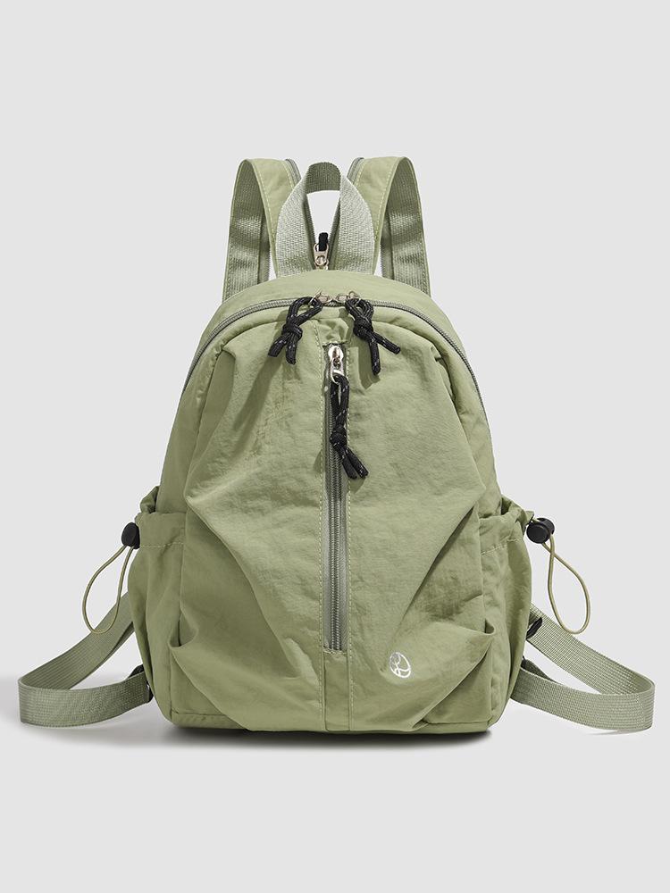 Schoolbag female junior high school student carrying girl Korean version casual large capacity simple solid color
