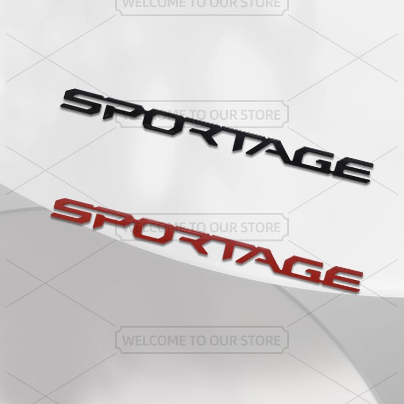 Car 3D Metal For KIA Sportage LX EX SX HEV Hybrid GT Line Body Emblem Badge Decals Auto Tail Sticker Decorative Accessories