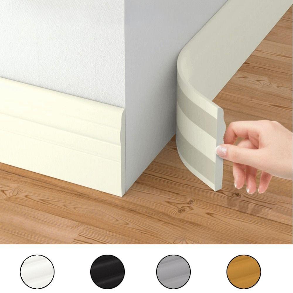 Samolepicí podlahová lišta 1M/Role Soklová lišta DIY Lišta Domácí Dekorace
